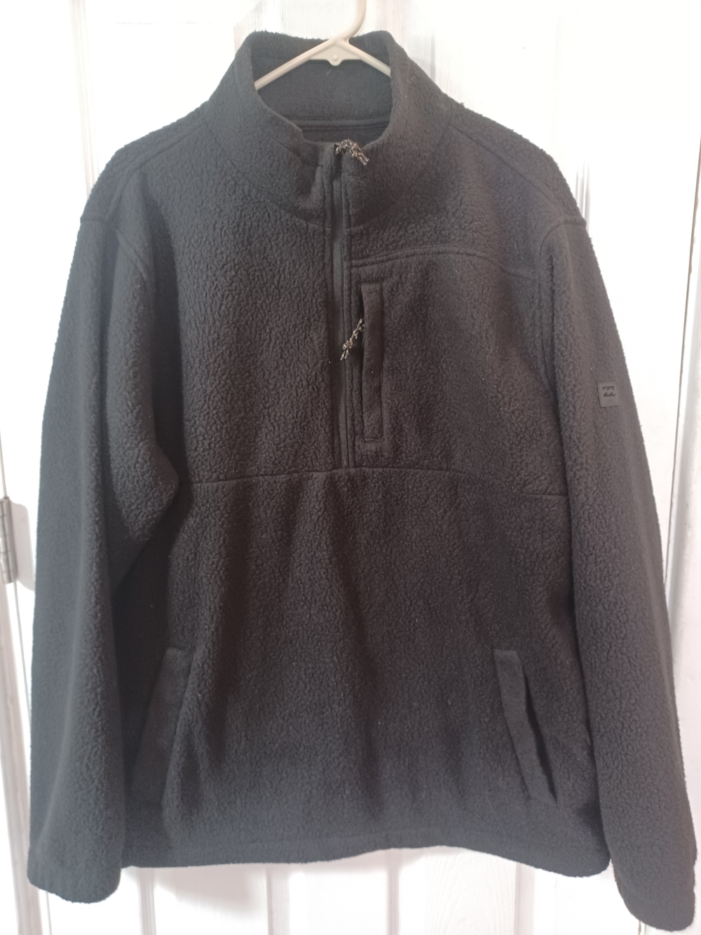 Billabong Adventure Division Boundary Black Fleece Half Zip Pullover Size XL